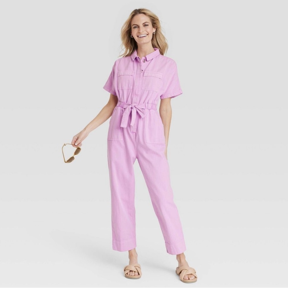 Universal Thread Short-Sleeve Pink Boilersuit Size 2